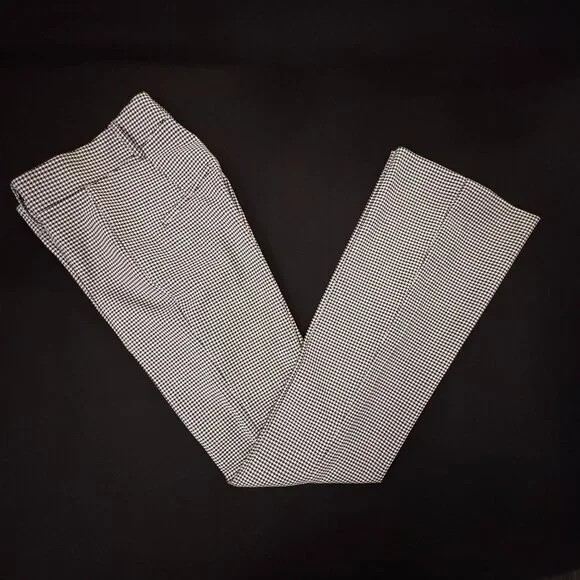 Veronica Beard Hibiscus Houndstooth High Waist Wide Leg Flared Pants US 0 NWT - Picture 3 of 4